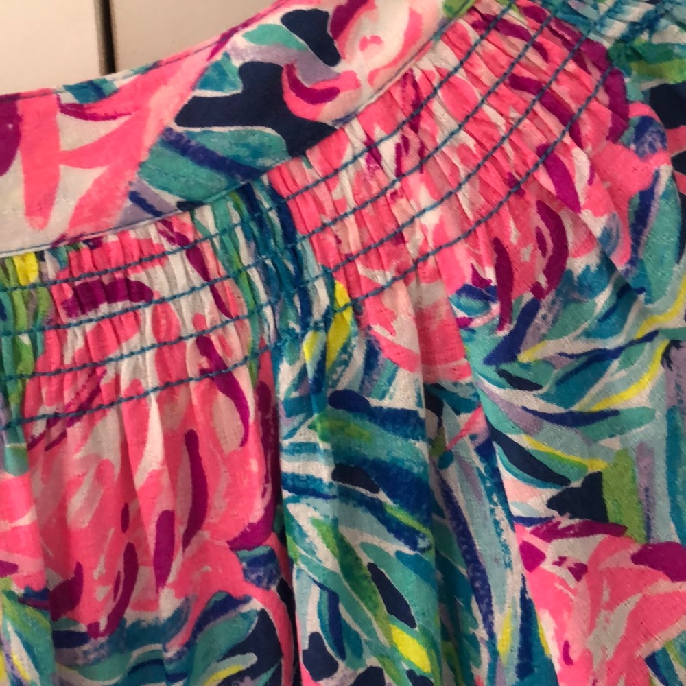 Lily Pulitzer M Top Button Up Flamingo Print - image 5